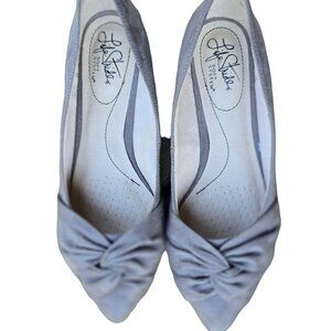 Life Stride Grey Quaid knotted slip-on flat Womens Soft System Fabric Upper Flat